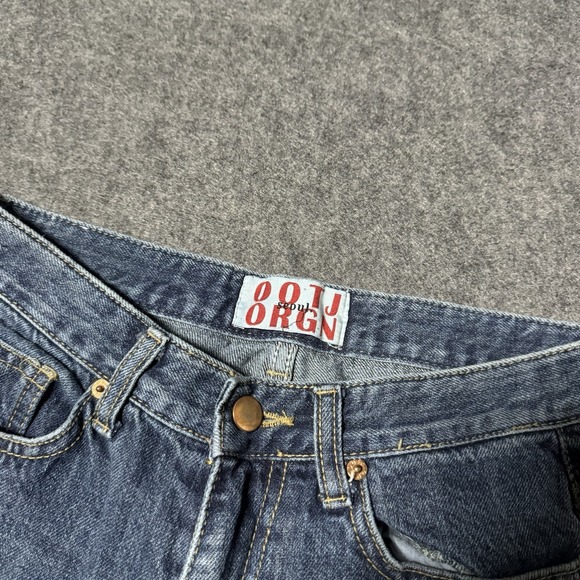 OOTJ ORGN Seoul Womens Medium Wash Flare Jeans Size 26 Y2K Retro Indie - Picture 4 of 11